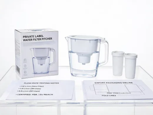 Water filter pitcher private label set
